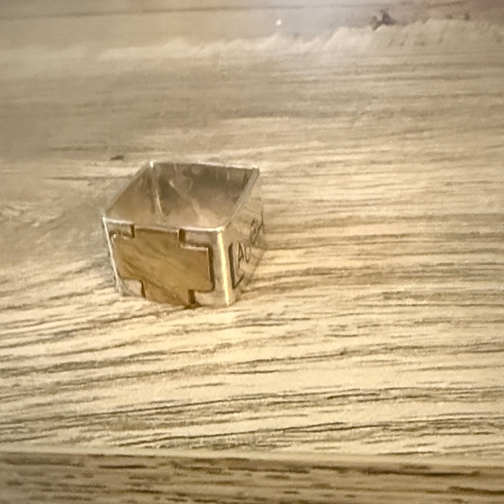 Silver Square Ring - image 1